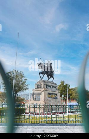 AYACUCHO, PERU, 2022: Peru. Denkmal des Marschalls Don Antonio Jose de Sucre Stockfoto