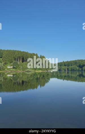 Lingesetalsperre Reservoir, Sauerland, Deutschland Stockfoto