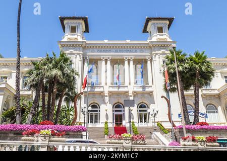 Sanremo, Italien - 07-07-2021: Die schöne Casinò von Sanremo Stockfoto