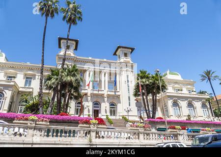 Sanremo, Italien - 07-07-2021: Die schöne Casinò von Sanremo Stockfoto