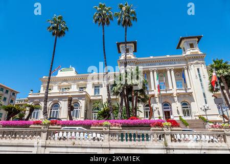 Sanremo, Italien - 07-07-2021: Die schöne Casinò von Sanremo Stockfoto