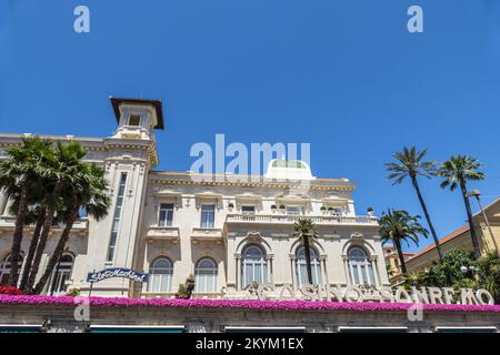 Sanremo, Italien - 07-07-2021: Die schöne Casinò von Sanremo Stockfoto