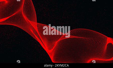 Trapcode mir rote Welle isoliert auf weißem Hintergrund Stockfoto