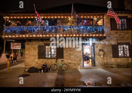 Weihnachtsfeier, St. Augustine, Florida, USA Stockfoto