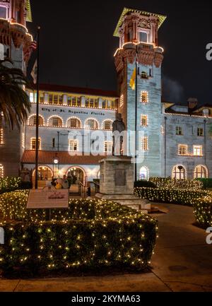 Weihnachtsfeier, St. Augustine, Florida, USA Stockfoto