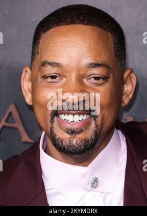 WESTWOOD, LOS ANGELES, KALIFORNIEN, USA - NOVEMBER 30: Der amerikanische Schauspieler will Smith trifft am 30. November 2022 auf der „Emancipation“ der Los Angeles Premiere von Apple Original Films im Regency Village Theatre in Westwood, Los Angeles, Kalifornien, USA ein. (Foto von Xavier Collin/Image Press Agency) Stockfoto