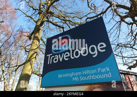 Travelodge Birmingham Hilton Park M6 Southbound, Moto Service Area, M6 Autobahn, Essington, Nr. Wolverhampton, WV11 2AT Stockfoto