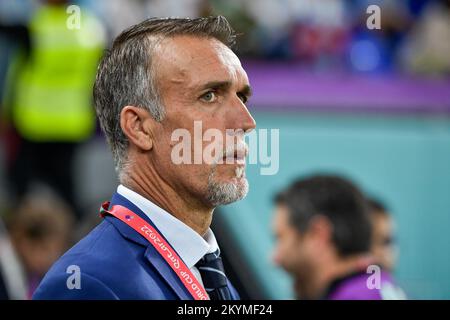 DOHA, KATAR - NOVEMBER 30: Gabriel Batistuta vor dem Spiel der Gruppe C - FIFA-Weltmeisterschaft Katar 2022 zwischen Polen und Argentinien am 30. November 2022 im Stadium 974 in Doha, Katar (Foto: Pablo Morano/BSR Agency) Stockfoto