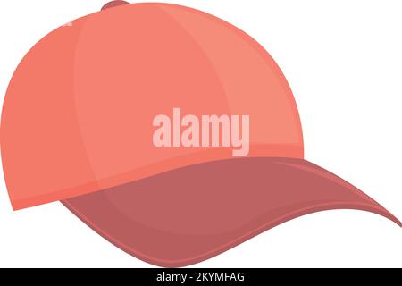 Zeichentrickvektor mit rotem Kappensymbol. Uniform. Sport-Hut mit Schirm Stock Vektor