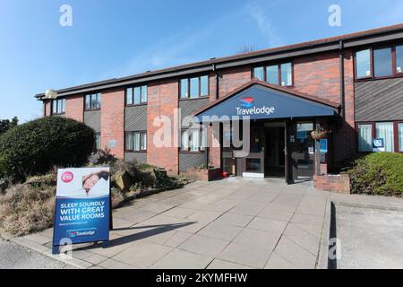 Travelodge & Burger King, B5013, Western Springs Road, Rugeley, WS15 2As Stockfoto