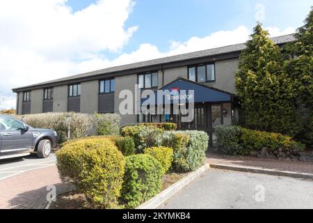 Travelodge & Little Chef, A30 Whiddon Down, Merrymeet Junction, Exeter Road, EX20 2QT Stockfoto