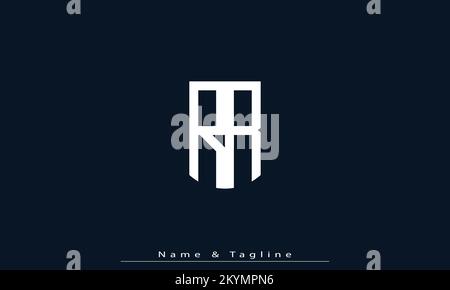 Buchstaben des Alphabets Initialen Monogramm Logo RR Stock Vektor