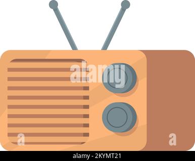 Schützen Sie den Cartoon-Vektor des Radiosymbols. Bombenbunker. Raumlabor Stock Vektor