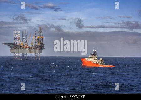 Rowan Gorilla VII in der Nordsee, britischer Sektor. Stockfoto