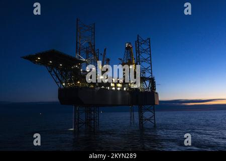 Rowan Gorilla VII in der Nordsee, britischer Sektor. Stockfoto