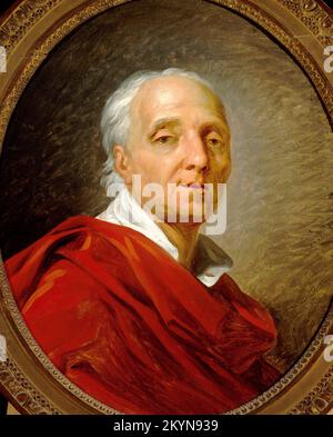 Porträt von Denis Diderot - von Berthélémy, Jean-Simon 1784 Stockfoto