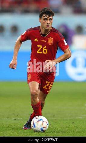 Doha, Katar, 1.. Dezember 2022. Pedri von Spanien während des Spiels der FIFA-Weltmeisterschaft 2022 im Khalifa International Stadium, Doha. Der Bildausdruck sollte lauten: David Klein/Sportimage Stockfoto