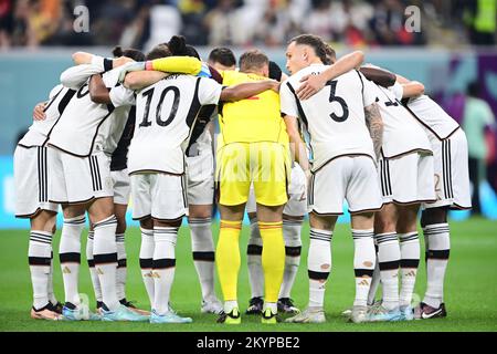 Al Khor, Katar. 01.. Dezember 2022. Team DeutschlandAl Khor, 01.12.2022, FIFA Fussball WM 2022 in Katar, Gruppenphase, Costa Rica - Deutschland/PRESSINPHOTO/Sipa USA Gutschrift: SIPA USA/Alamy Live News Stockfoto