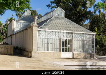 Antike Gewächshaus im Botanischen Garten der Universität von Coimbra Stockfoto