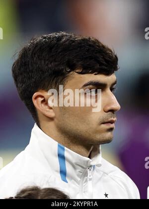 Ar-Rayyan, Katar. 1. Dezember 2022, Pedri von Spanien beim FIFA-Weltmeisterschaftsspiel Katar 2022 Gruppe E zwischen Japan und Spanien im Khalifa International Stadion am 1. Dezember 2022 in Ar-Rayyan, Katar. AP | niederländische Höhe | MAURICE AUS STEIN Stockfoto