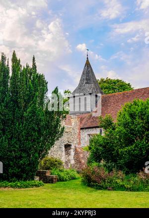 St Mary & St Peter Church, Wilmington, Wealden District, East Sussex, England, Vereinigtes Königreich Stockfoto