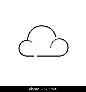 Cloud-Symbol. Pixelgenaue, bearbeitbare Kontur einfaches Design Stock Vektor