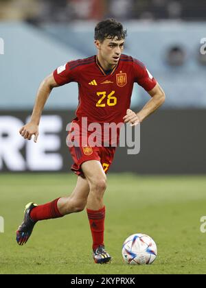 Ar-Rayyan, Katar. 1. Dezember 2022, Pedri von Spanien beim FIFA-Weltmeisterschaftsspiel Katar 2022 Gruppe E zwischen Japan und Spanien im Khalifa International Stadion am 1. Dezember 2022 in Ar-Rayyan, Katar. AP | niederländische Höhe | MAURICE AUS STEIN Stockfoto