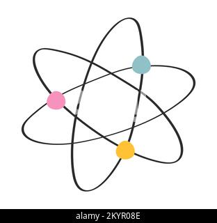 Symbol für die Struktur des Atoms Stock Vektor