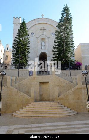 St. Vincent de Paul Kapelle auf Alrov Mamilla Avenue in Jerusalem, Israel. Stockfoto