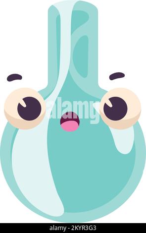 Laborröhrentest kawaii Stock Vektor