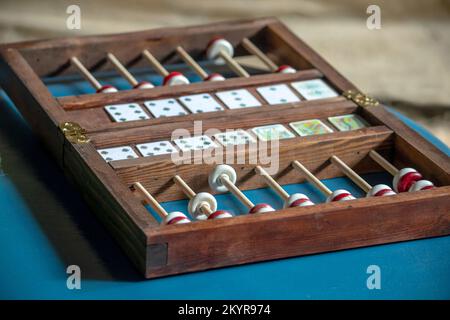 faro-Spiel im Wilden Westen Stockfoto