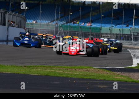 Nick Pancisi, März 722, HSCC, Historic Formula 2, Einsitzer, die in den 1970er Jahren die Lead-in-Reihe auf F1 bildeten, mit zwei Rennen über dem Event Wee Stockfoto