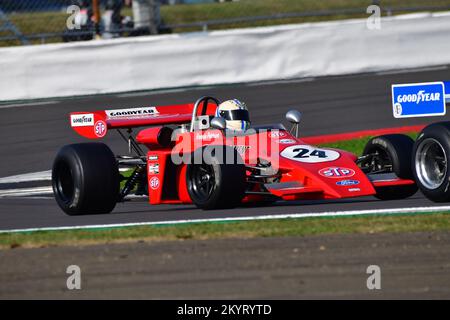 Nick Pancisi, März 722, HSCC, Historic Formula 2, Einsitzer, die in den 1970er Jahren die Lead-in-Reihe auf F1 bildeten, mit zwei Rennen über dem Event Wee Stockfoto