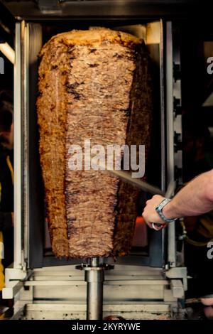 Traditionelle türkische Speisen Döner Shawarma Fleisch Stockfoto