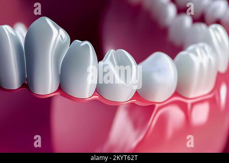 Prothesenzähne 3D-Bildungshintergrund Stockfoto