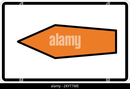 Zeigt die empfohlene alternative Autobahnroute bei hohem Verkehrsaufkommen oder Staus an. Unten kann ein zusätzliches Zeichen stehen, das bestimmte angibt Stock Vektor