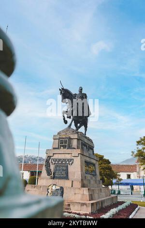 AYACUCHO, PERU, 2022: Peru. Denkmal des Marschalls Don Antonio Jose de Sucre Stockfoto