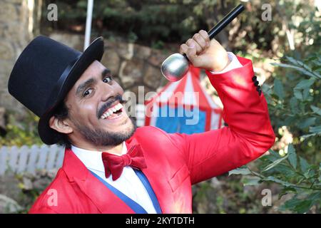 Ringführer im Zirkus Stockfoto