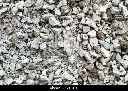 Eine Struktur aus Stein und Kies in Nahaufnahme Stockfoto