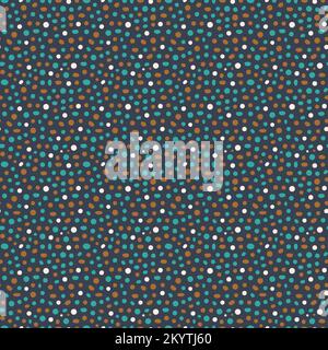 Einfaches, nahtloses Muster mit hellen, von Hand gezeichneten Punkten Stock Vektor