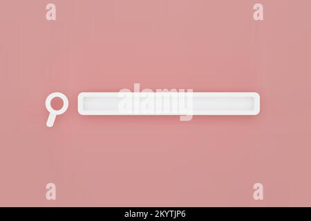 3D Web-Suchleiste rendern. Browser-Schaltfläche für Website- und UI-Design. Vektordarstellung Stock Vektor