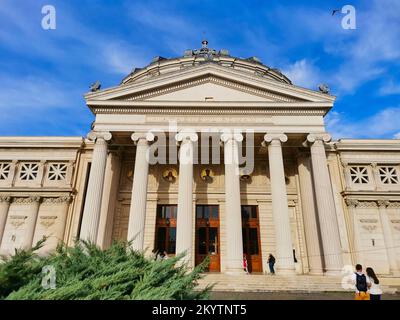 Das rumänische Athenaeum, ein Konzertsaal im Zentrum von Bukarest, Rumänien Stockfoto