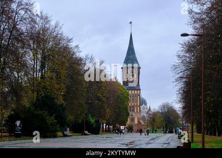 Russland, Königsberg, 26. Oktober 2022, Kathedrale von Königsberg im Spätherbst Stockfoto