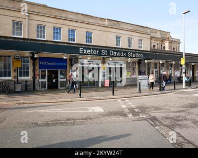 Bahnhof Exeter St Davids Stockfoto