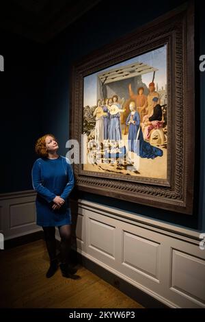 Pieros Geburtsstätte wurde nach einer dreijährigen Restaurierung in der National Gallery restauriert. FOTO: JEFF GILBERT, 29.. November 2022, London, Großbritannien Stockfoto