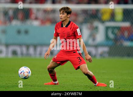 Kim Jin-su aus Südkorea während des Spiels der Gruppe H der FIFA-Weltmeisterschaft im Education City Stadium in Al-Rayyan, Katar. Foto: Freitag, 2. Dezember 2022. Stockfoto