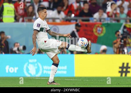 Joao Cancelo während der FIFA-Weltmeisterschaft in Katar. , . In . (Foto: Pawel Andrachiewicz/PressFocus/Sipa USA) Guthaben: SIPA USA/Alamy Live News Stockfoto