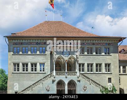 Rathausgebäude in der Altstadt von Bern Schweiz Stockfoto