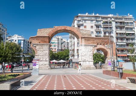 Thessaloniki, Griechenland - 29. September 2022: Der Galeriusbogen. Stockfoto