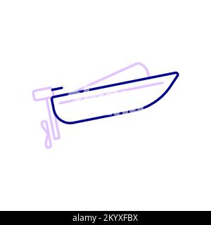 Electric Boat Icon, genießen Sie den Rand des Ozeans oder den See mit einem kleinen Boot. Stock Vektor